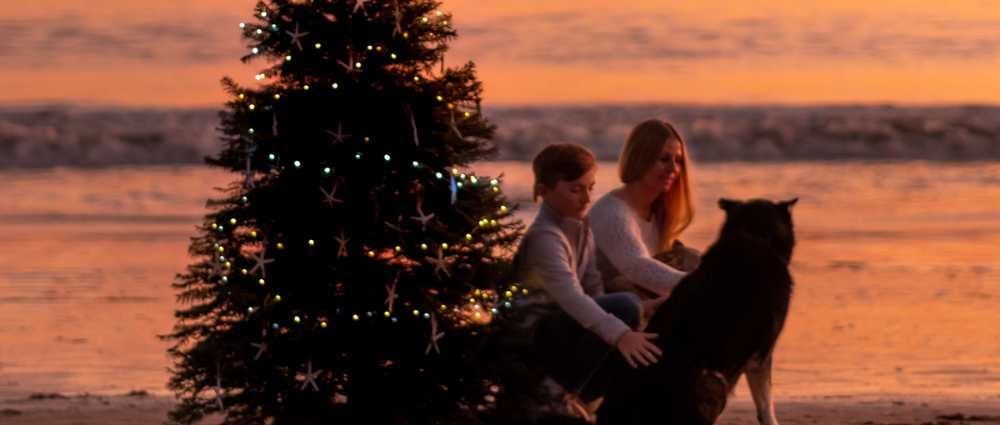 Christmas on the beach with family 