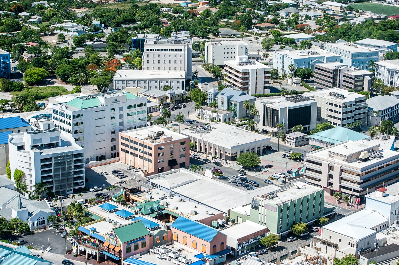 Drone photo of George Town Cayman Islands